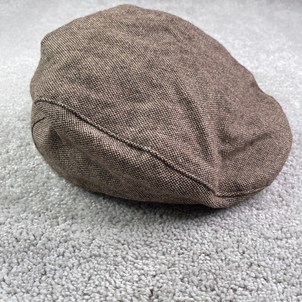 Banana Republic Newsboy Hat Mens Large Brown Tweed Driving Cap Wool Blend Ivy